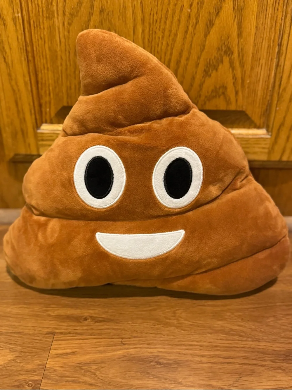 Plush Brown Poop Emoji Throw Pillow - Soft Decorative Accent